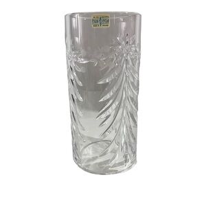 Sterling Cut Glass 24% Lead Crystal Taper Candle Holder Shade 8” H 3.75” Opening